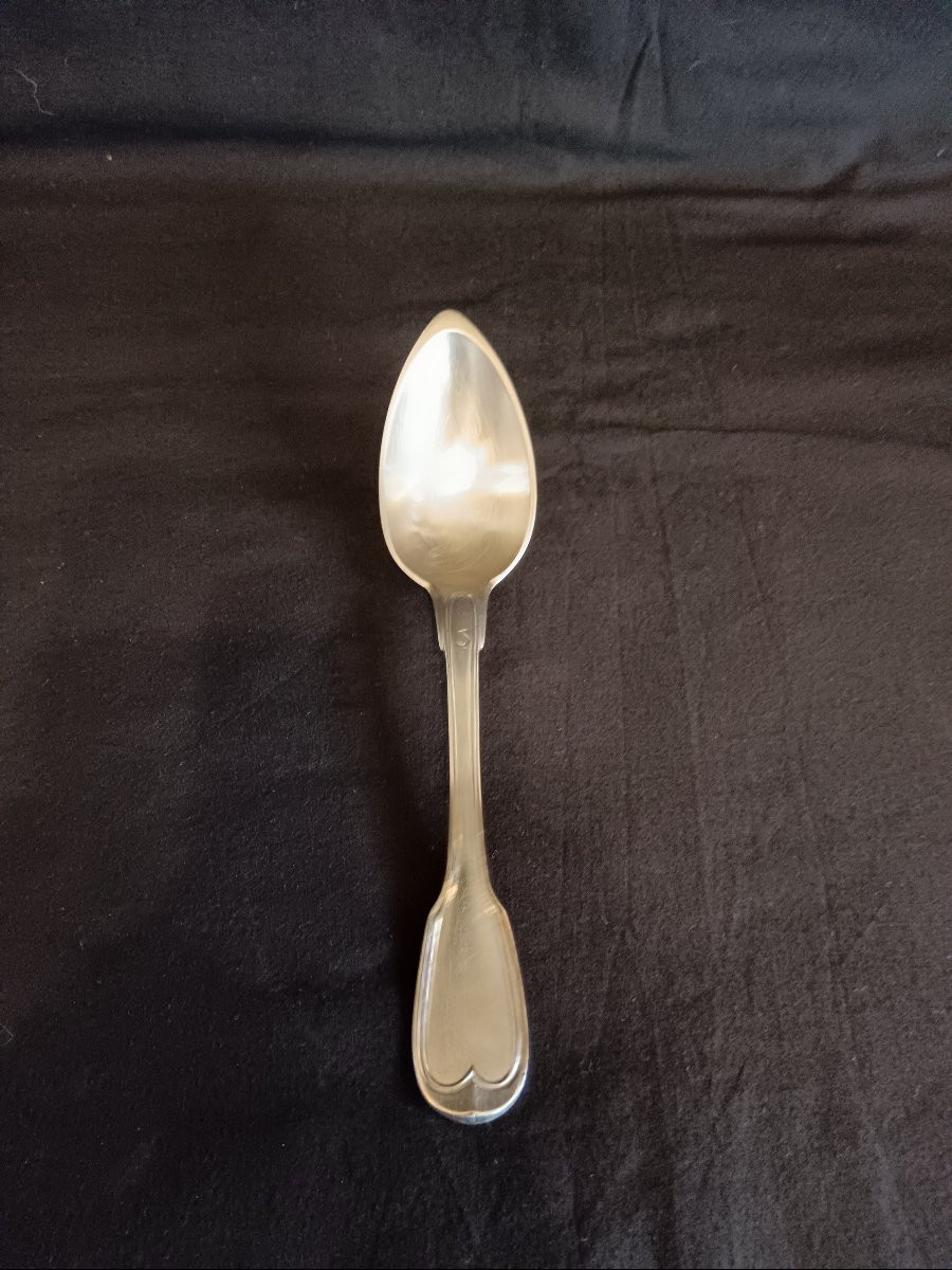 6 Solid Silver Cutlery Sets From The 19th Century-photo-2