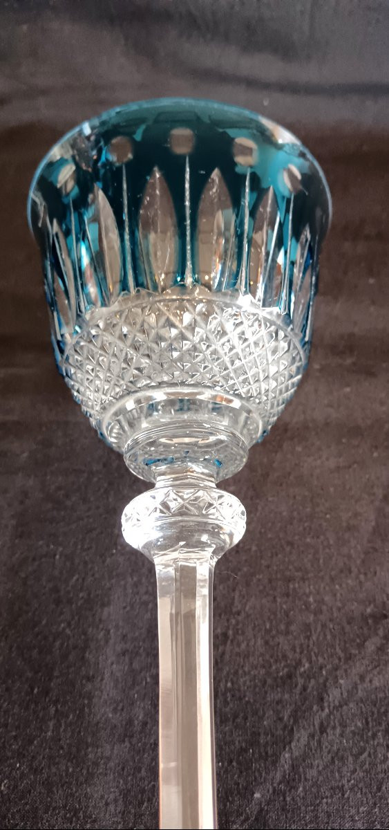 Set Of 4 Colored Crystal Glasses From Saint Louis, Tommy Model-photo-4