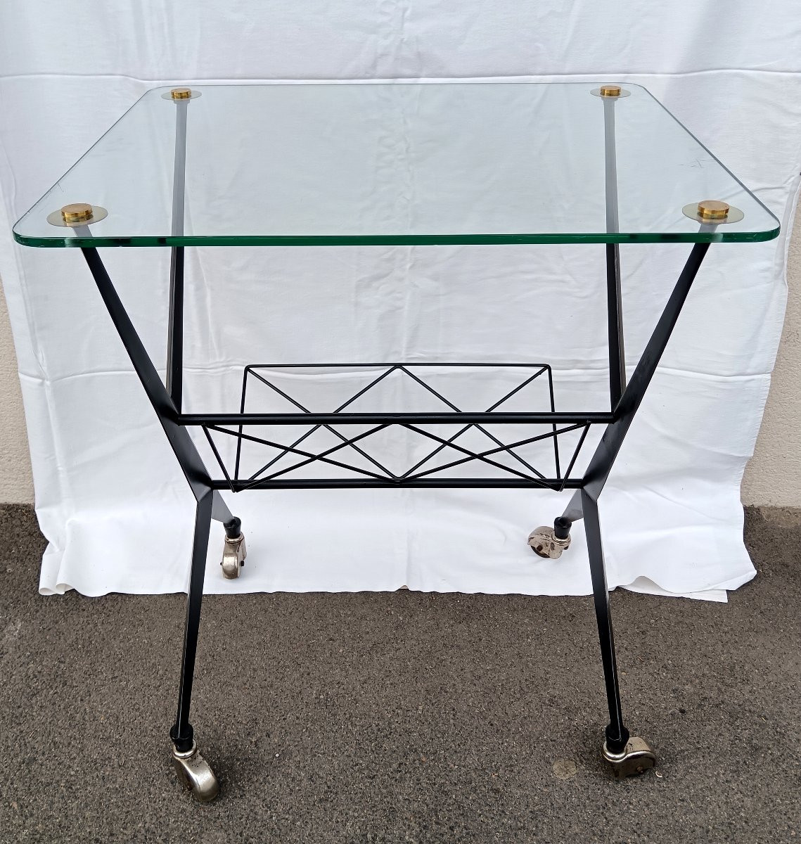 Table d'appoint par Angelo Ostuni années 1960-photo-2