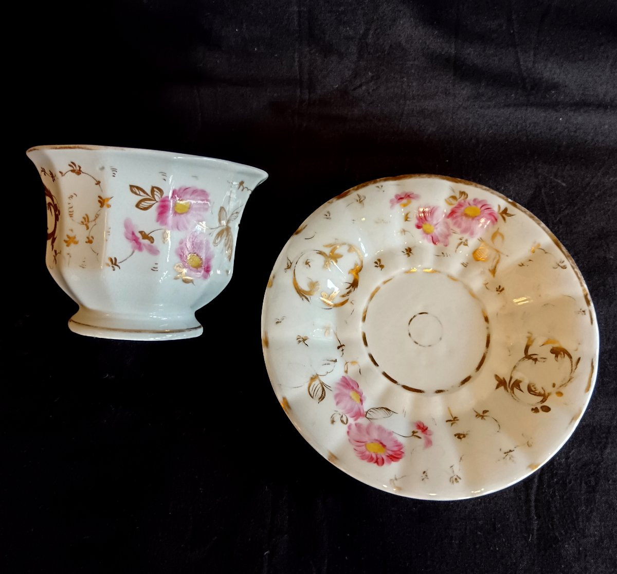 Service tête à tête en porcelaine de Paris 19e siècle-photo-8