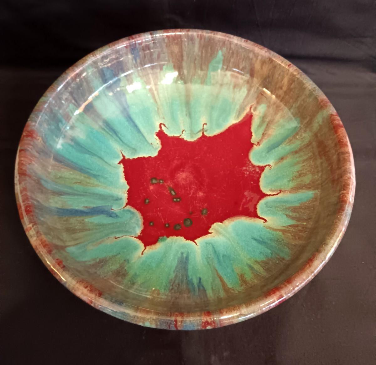 Coupe en céramique émaillée par CAB Bordeaux vers 1930