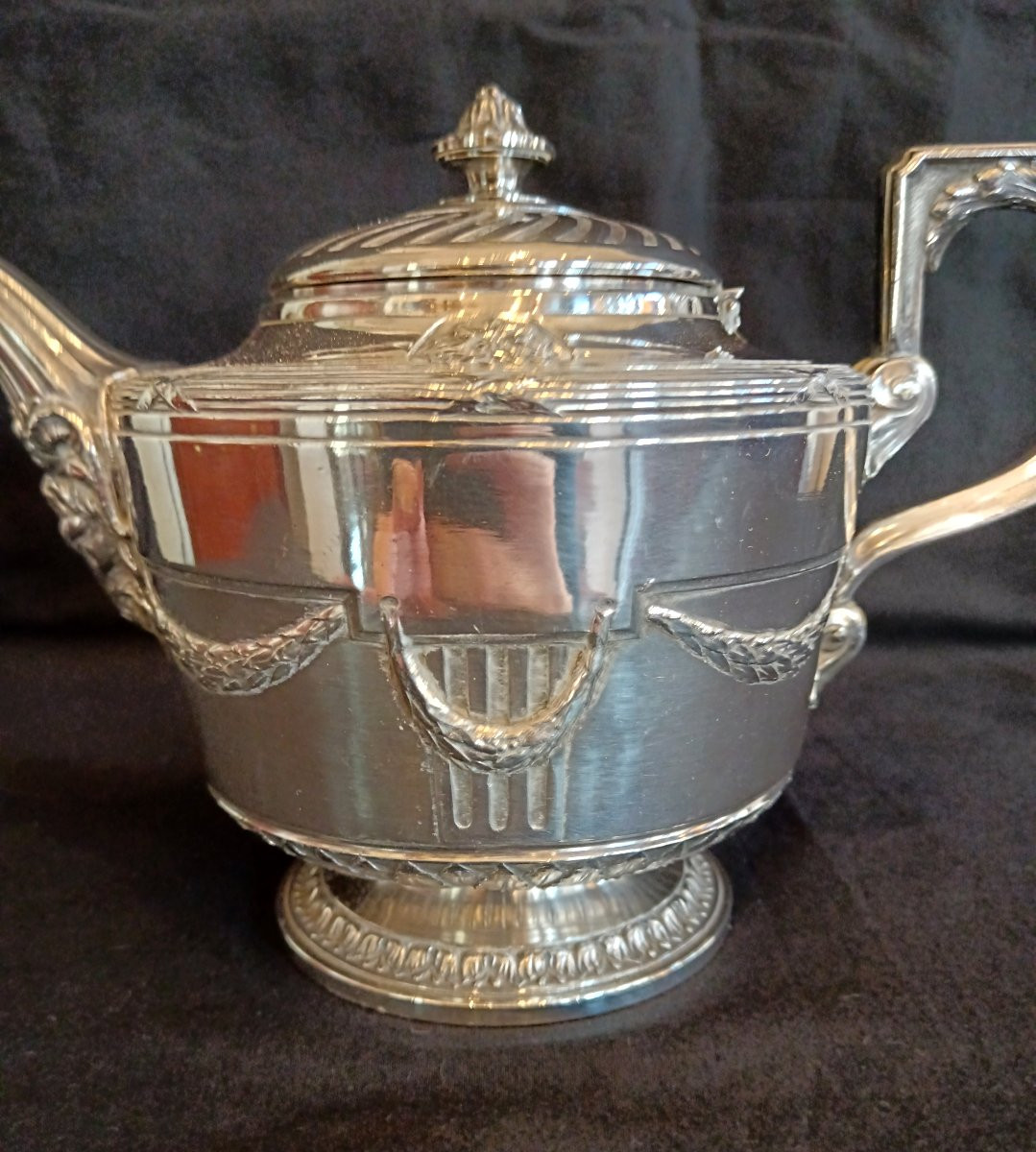 Cafetière et théière en métal argenté Christofle collection Gallia-photo-2