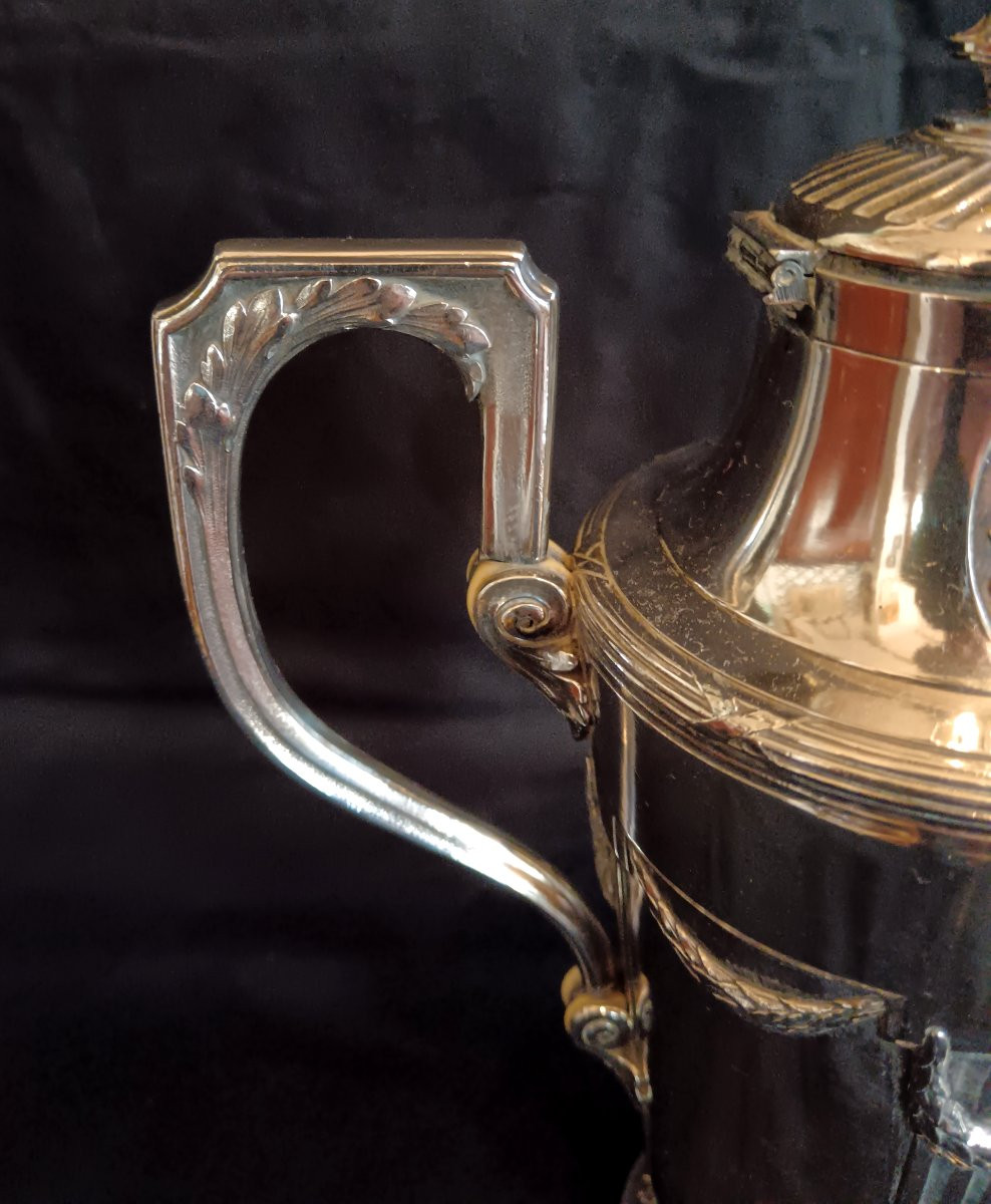 Cafetière et théière en métal argenté Christofle collection Gallia-photo-2