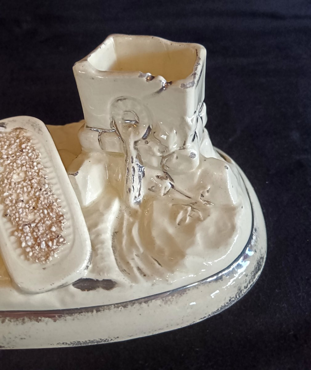 19th Century Langeais Earthenware Smoking Kit-photo-3