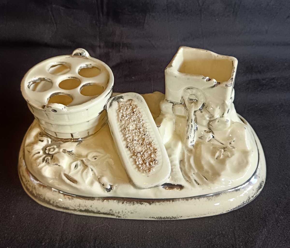 19th Century Langeais Earthenware Smoking Kit