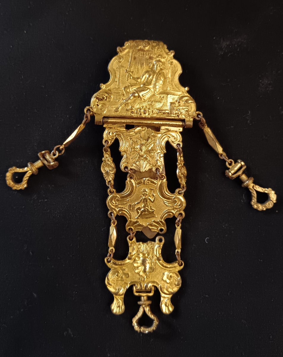 Châtelaine en pomponne début 19e