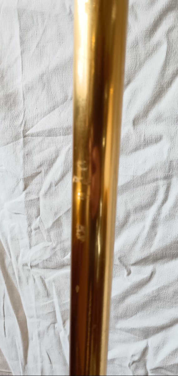 1950s Bronze And Brass Floor Lamp-photo-2