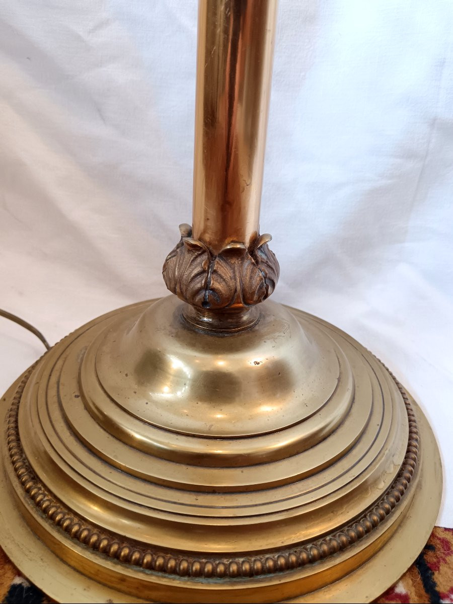 1950s Bronze And Brass Floor Lamp-photo-8