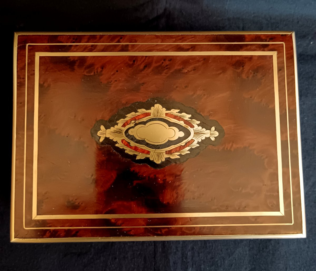 Boite en marqueterie d'époque Napoléon III-photo-3