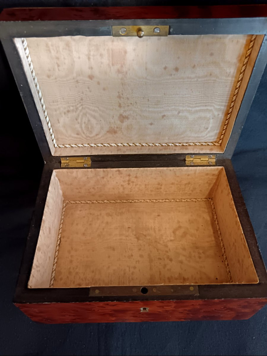 Boite en marqueterie d'époque Napoléon III-photo-5