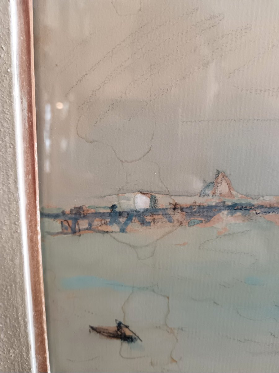 Aquarelle par Fernand TRUFFAUT Trouville -photo-1