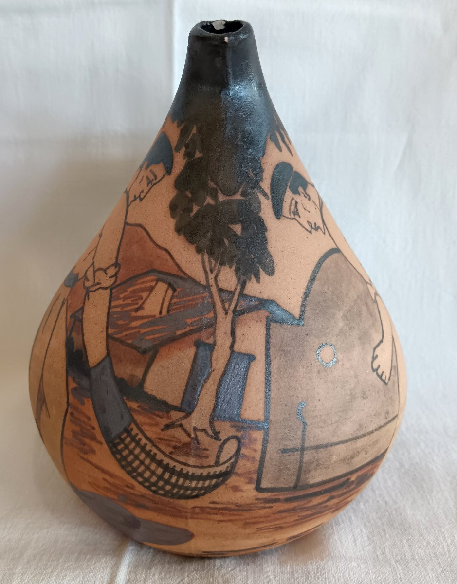 Ciboure Stoneware Pitcher étienne Vilotte Period-photo-3