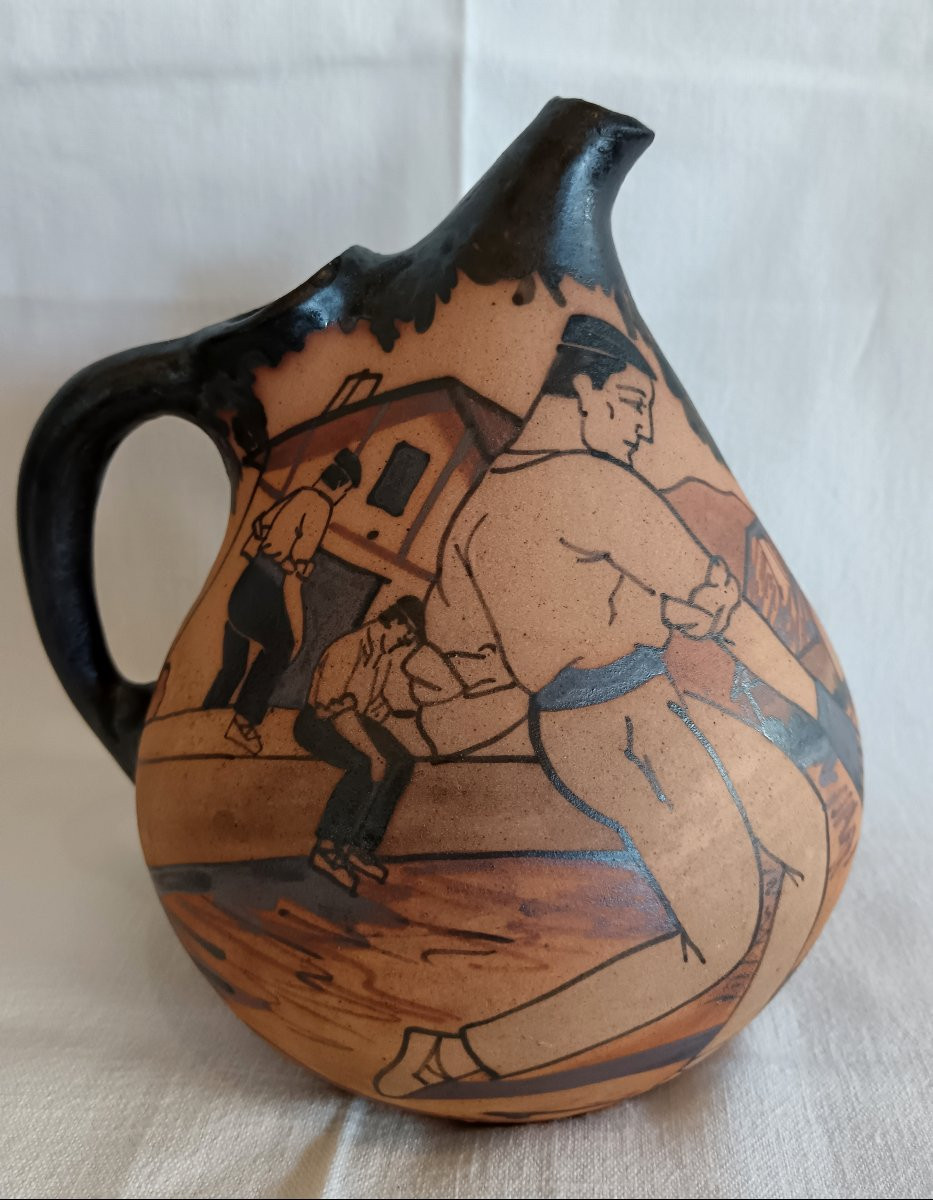 Ciboure Stoneware Pitcher étienne Vilotte Period-photo-4