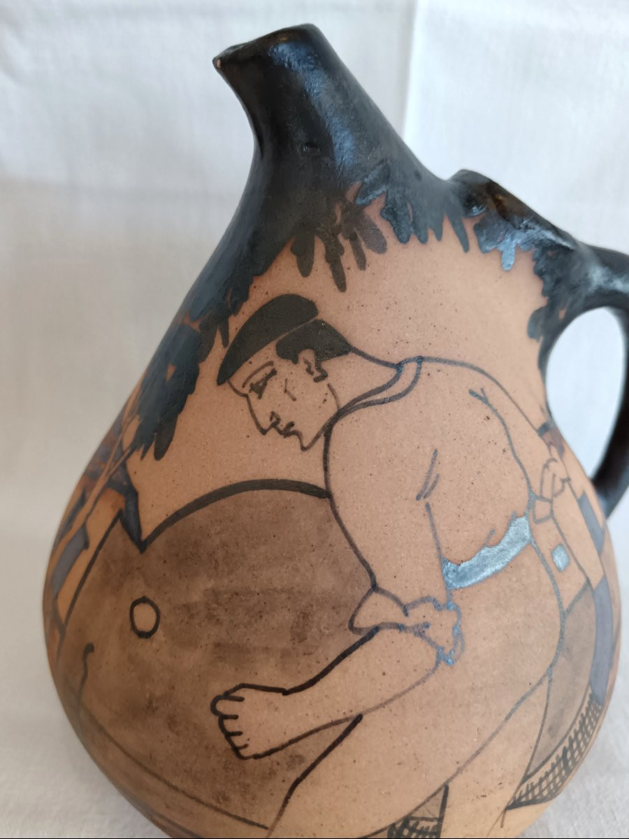 Ciboure Stoneware Pitcher étienne Vilotte Period-photo-2