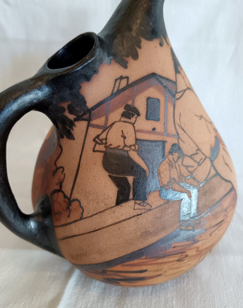 Ciboure Stoneware Pitcher étienne Vilotte Period-photo-6