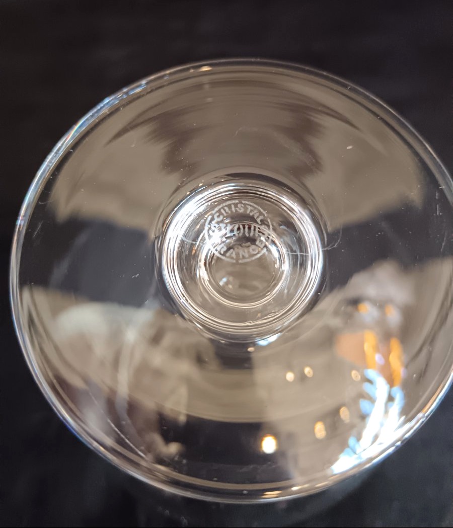 Suite de six verres à Cognac en cristal de Saint Louis-photo-4