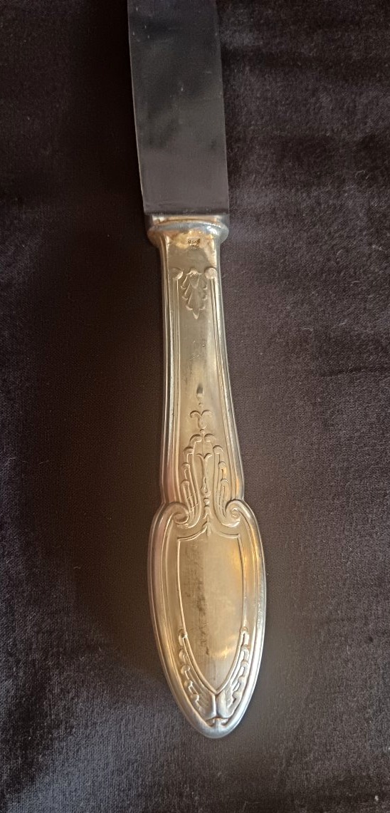 Suite de douze couteaux en métal argenté Ercuis Empire-photo-1