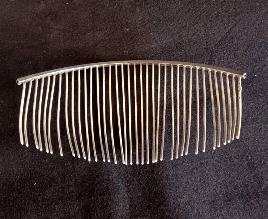 18th-century Solid Silver Tiara Comb -photo-3