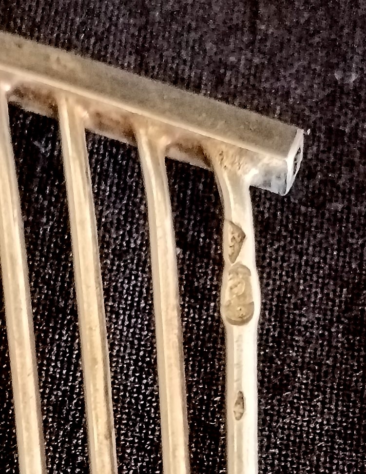 18th-century Solid Silver Tiara Comb -photo-2