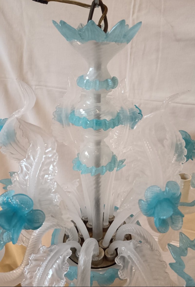 Six-light Murano Glass Chandelier-photo-3