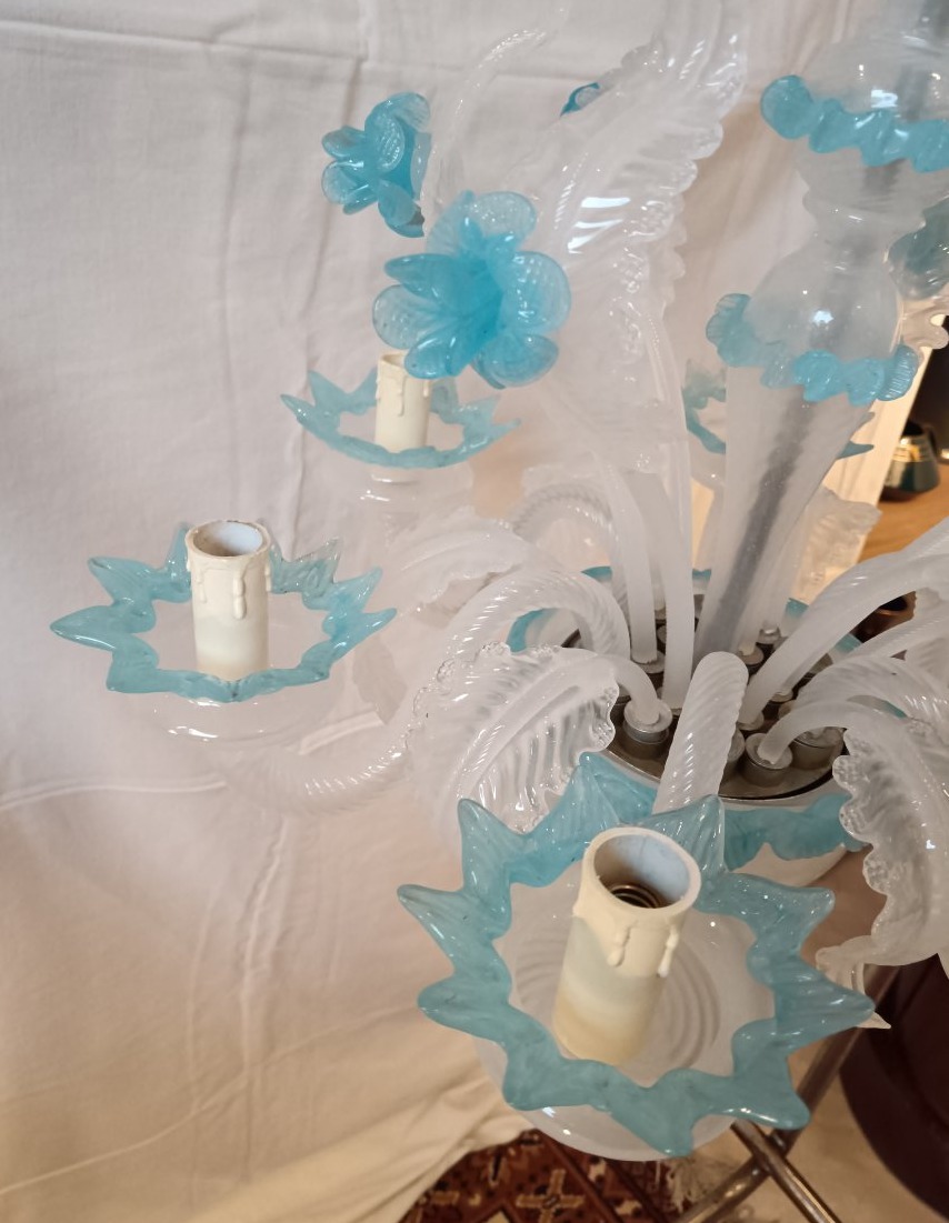 Six-light Murano Glass Chandelier-photo-4
