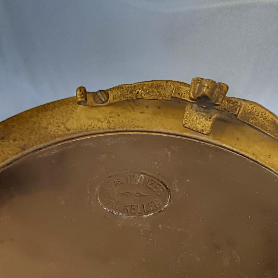 Grand vase d'apparat en faïence et bonze doré par Choisy le Roi-photo-7