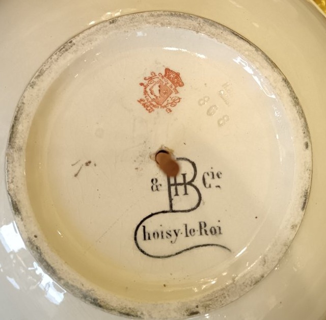 Grand vase d'apparat en faïence et bonze doré par Choisy le Roi-photo-8