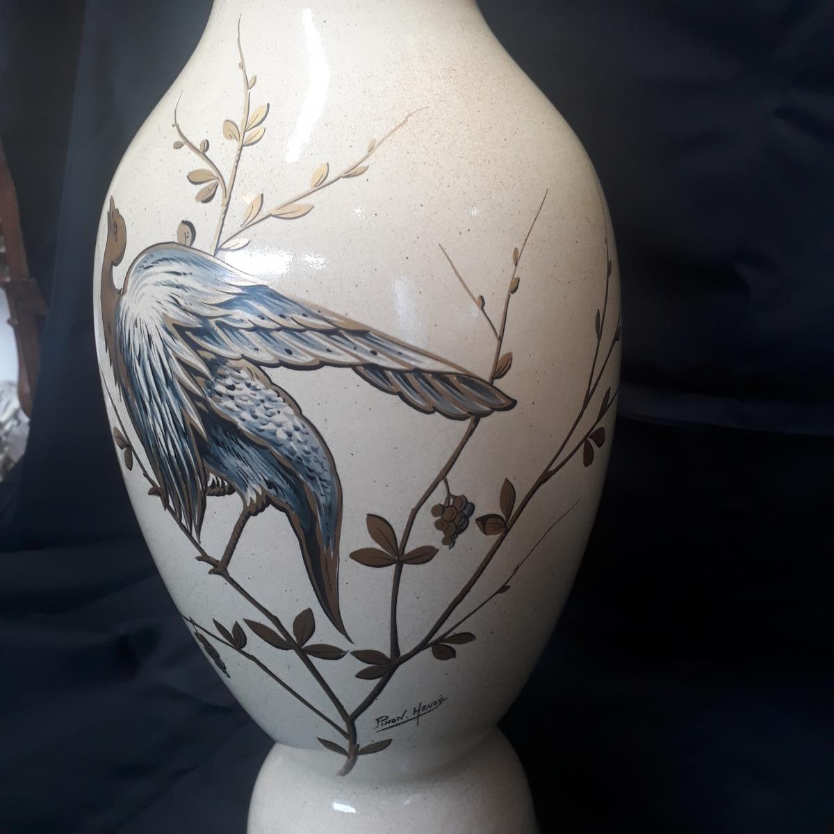 Pair Of Covered Jars In Earthenware Tours-photo-3