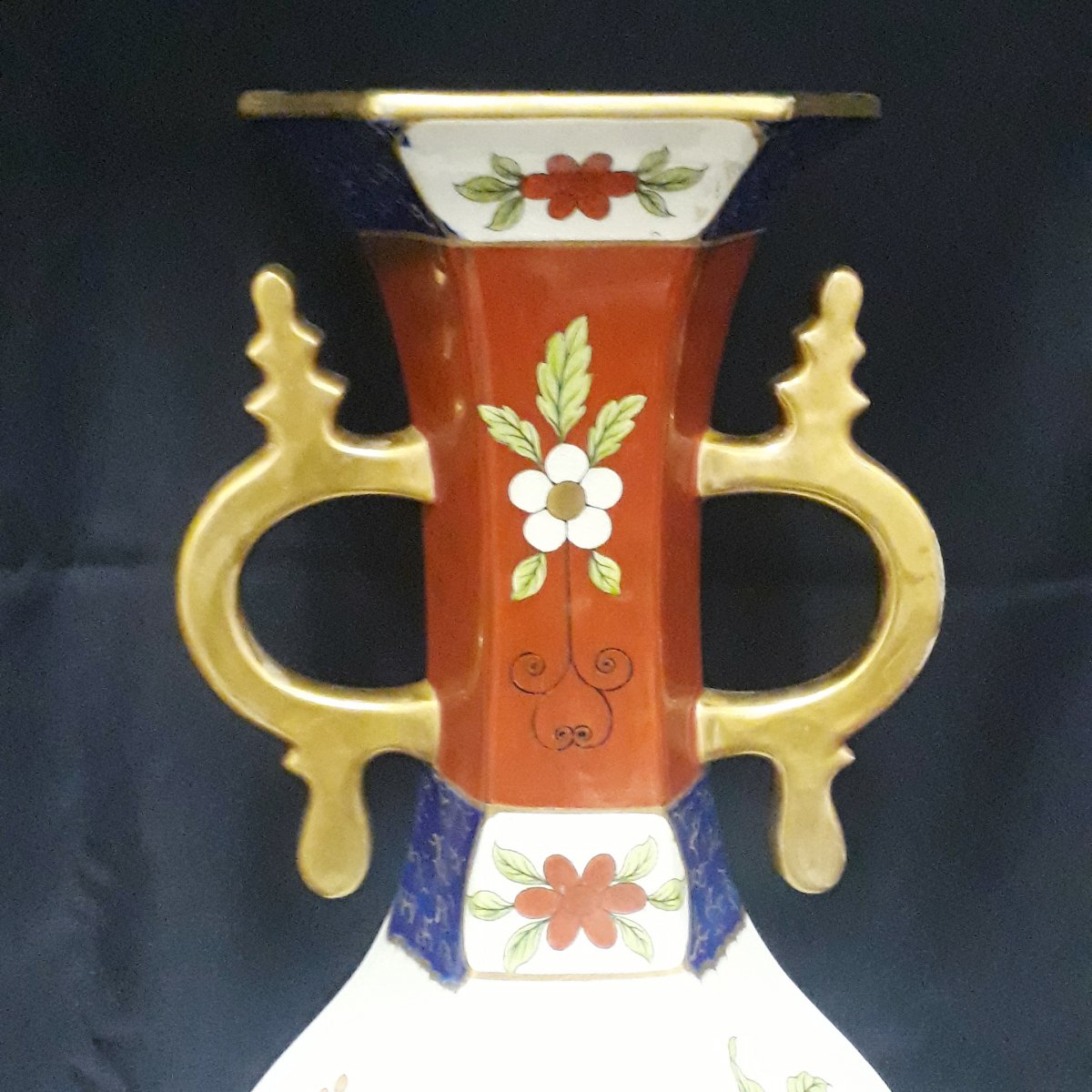 Japanese Decors Vase By Creil Et Montereau-photo-3