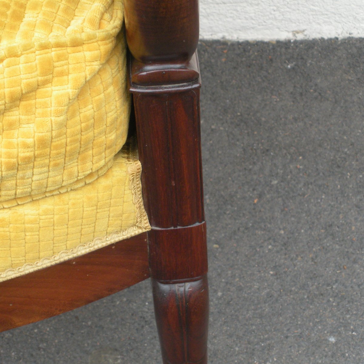 Empire Period Bergère In Mahogany-photo-6