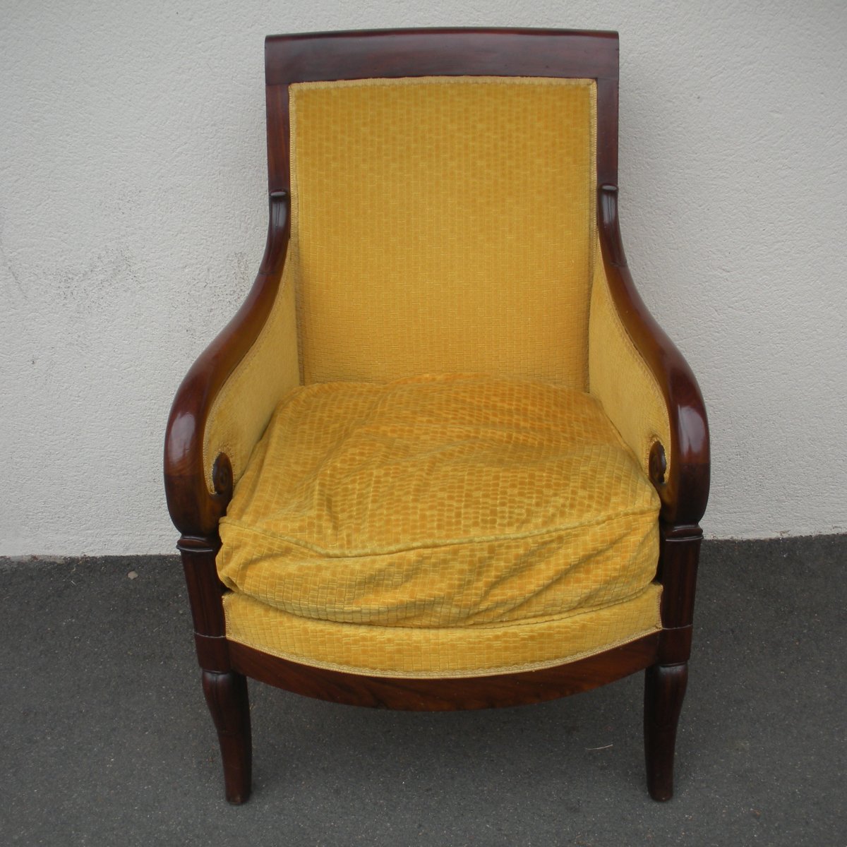 Bergère d'époque Empire en acajou