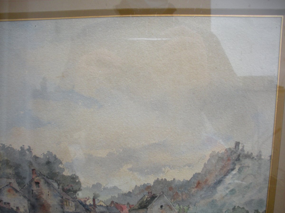 Aquarelle paysage par Gustave FRAIPONT-photo-1