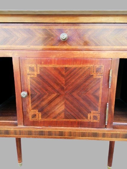 Louis XVI Style In-between Furniture In Marquetry-photo-2