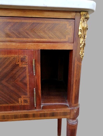 Louis XVI Style In-between Furniture In Marquetry-photo-3