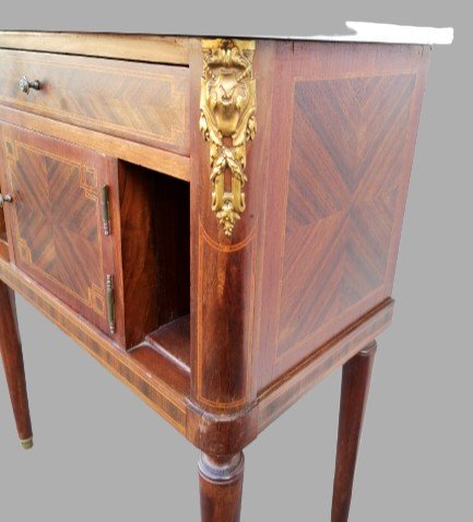 Louis XVI Style In-between Furniture In Marquetry-photo-1