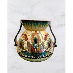 Earthenware Vase From Quimper By Paul Fouillen