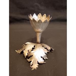 Coquetier en argent massif fin 19e Art Nouveau