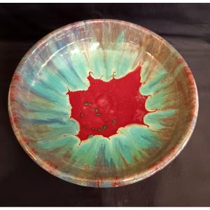 Coupe en céramique émaillée par CAB Bordeaux vers 1930