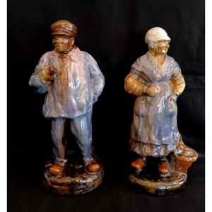 Couple en poterie de Bavent