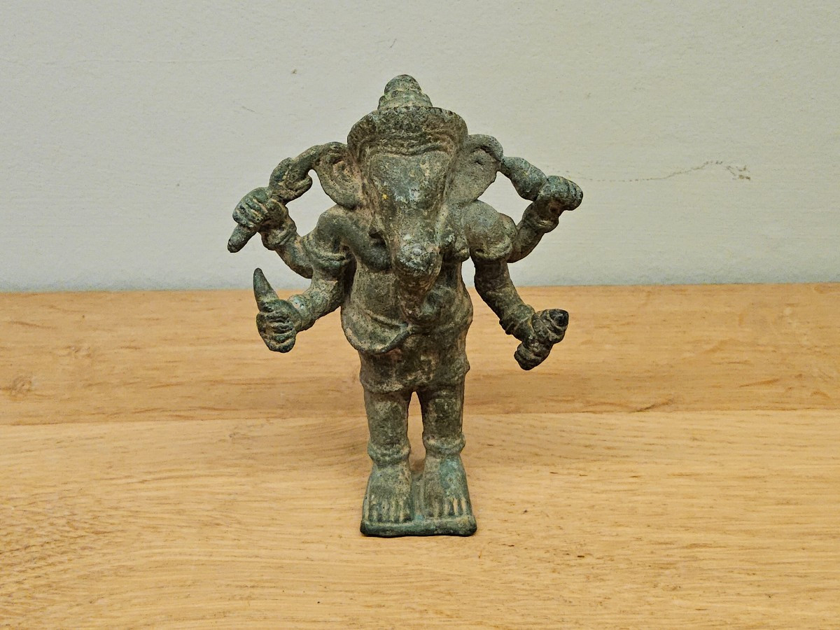 Antique Bronze Ganesh Statuette 