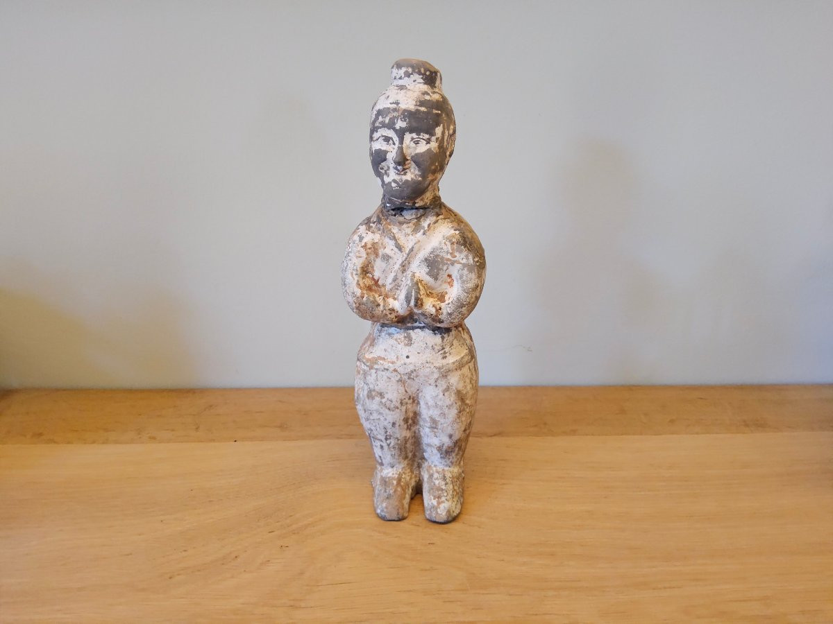 Statuette en terre cuite dynastie Han (TL)-photo-1