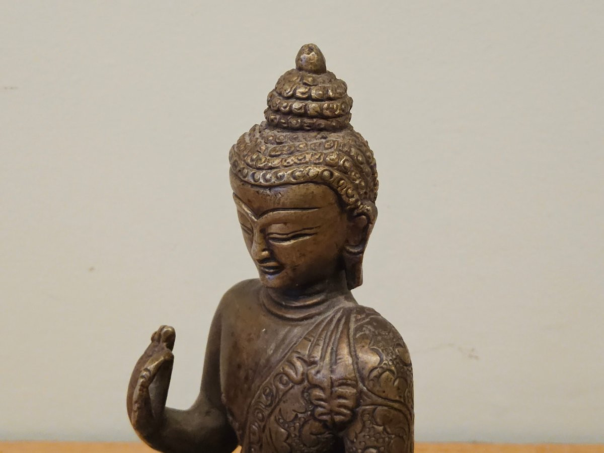 Statue  tibétaine en bronze -photo-2