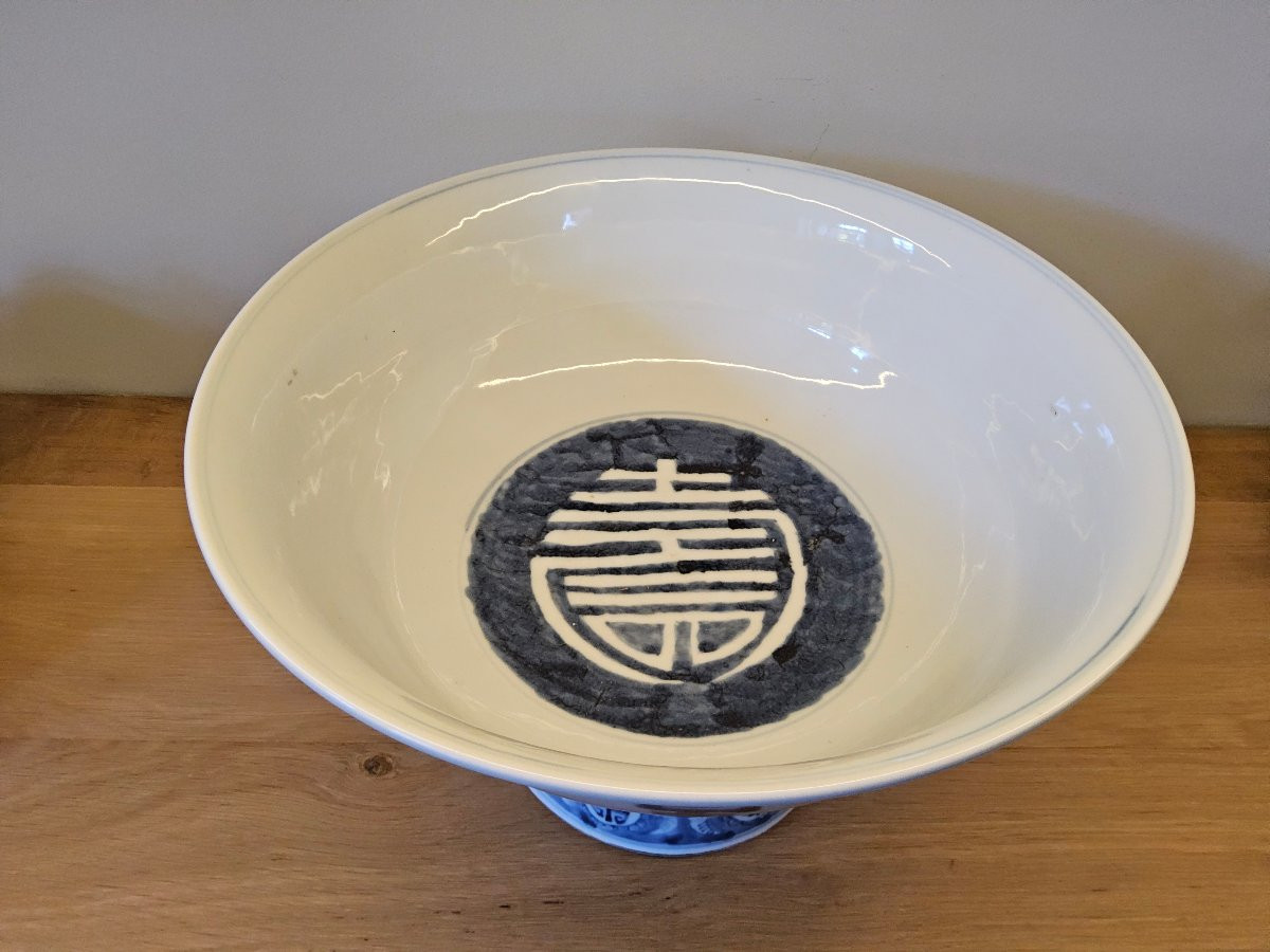 Grand bassin en porcelaine chinoise -photo-2