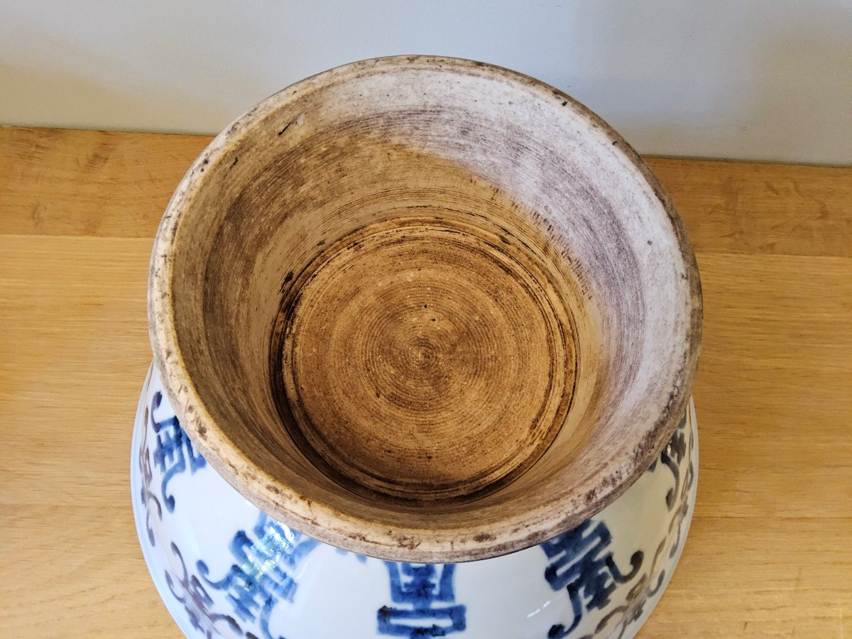 Grand bassin en porcelaine chinoise -photo-2