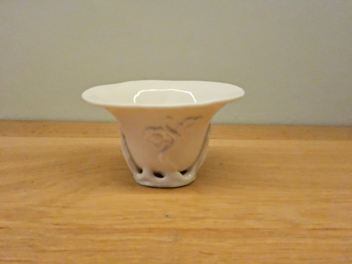 Coupe libatoire en porcelaine de Dehua -photo-3