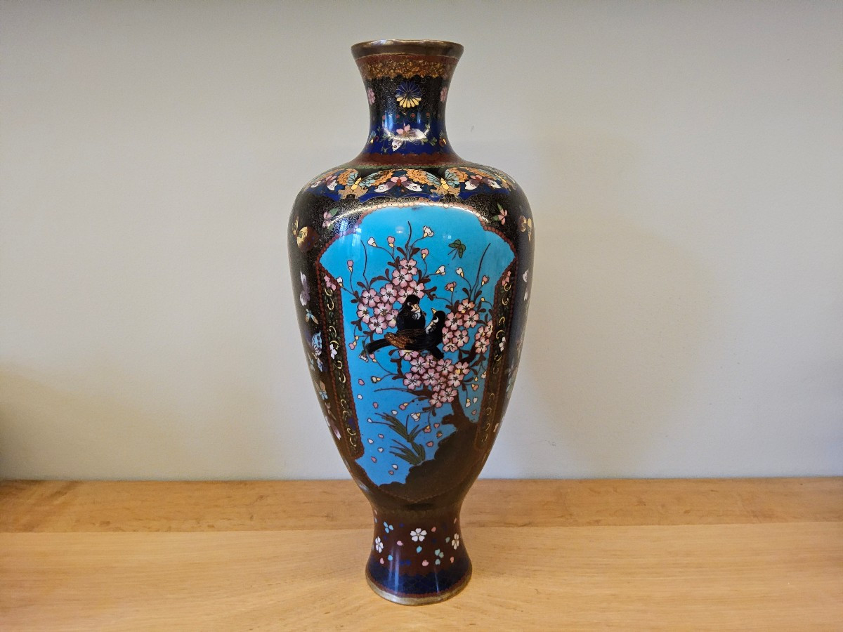 Large 19th-century Japanese Cloisonné Vase