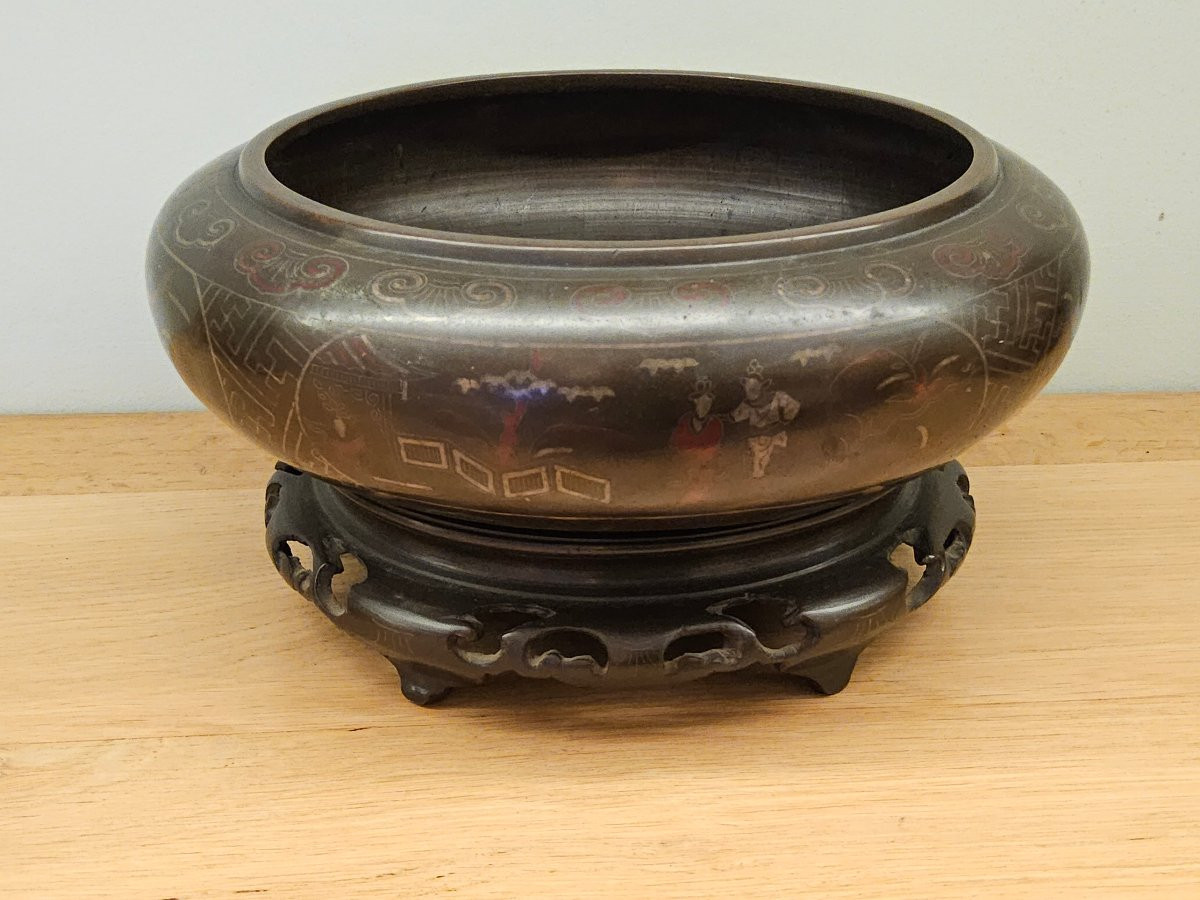 Large Vietnamese Bronze Incense Burner -photo-7
