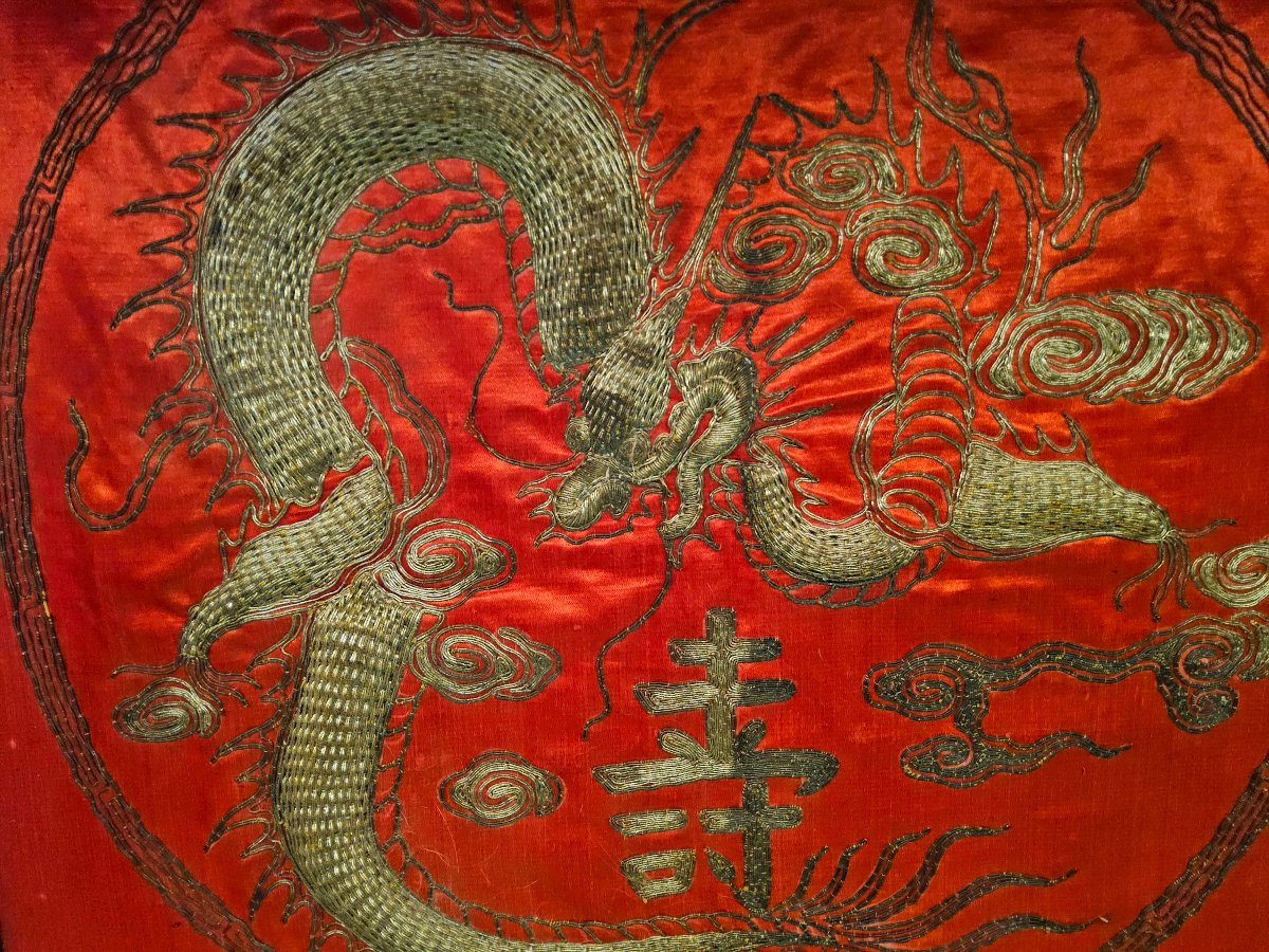 Broderie asiatique sur soie-photo-3