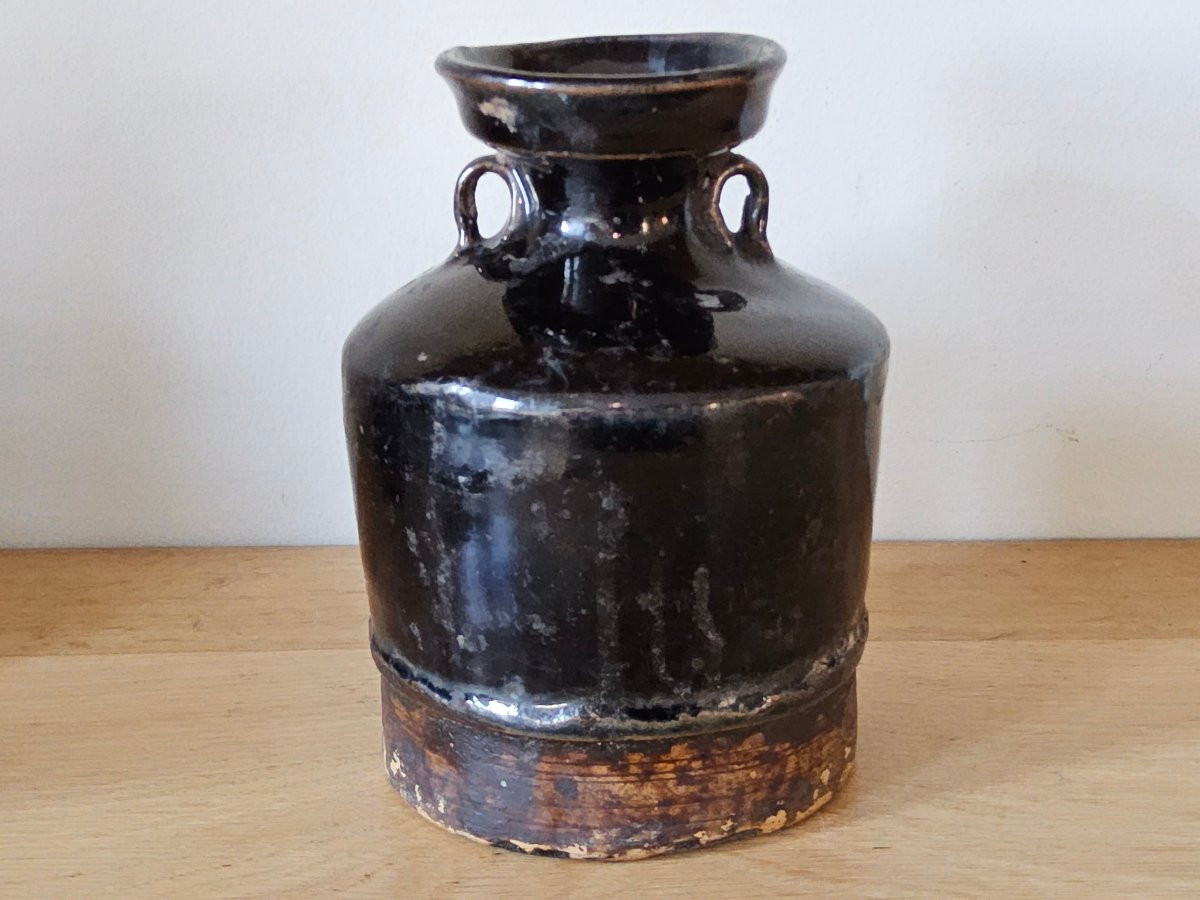 Pot chinois à double anse du Henan. Dynastie Song.-photo-1