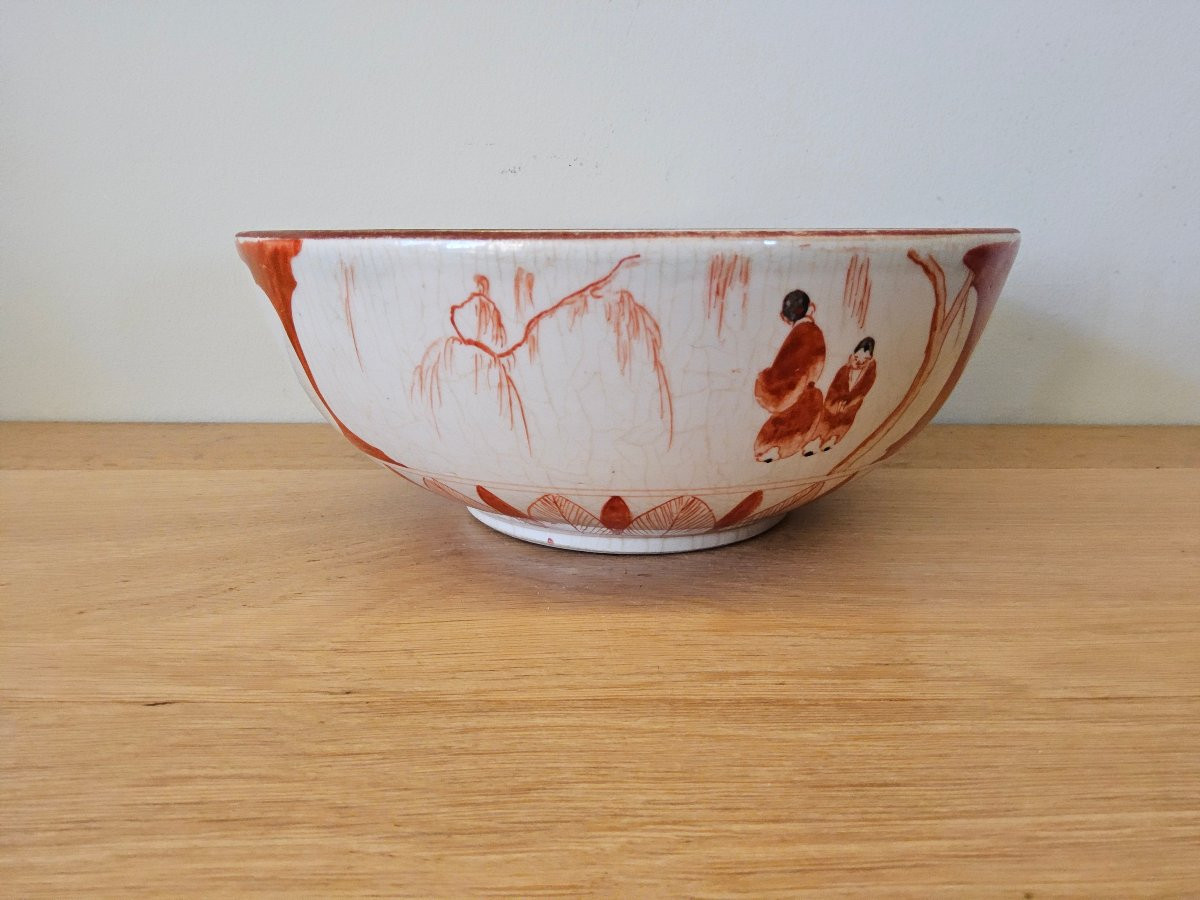 Japanese Punch Bowl From Arita Ovens.-photo-2